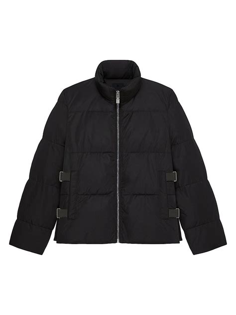 givenchy leather puffer jacket|4G buckle puffer jacket .